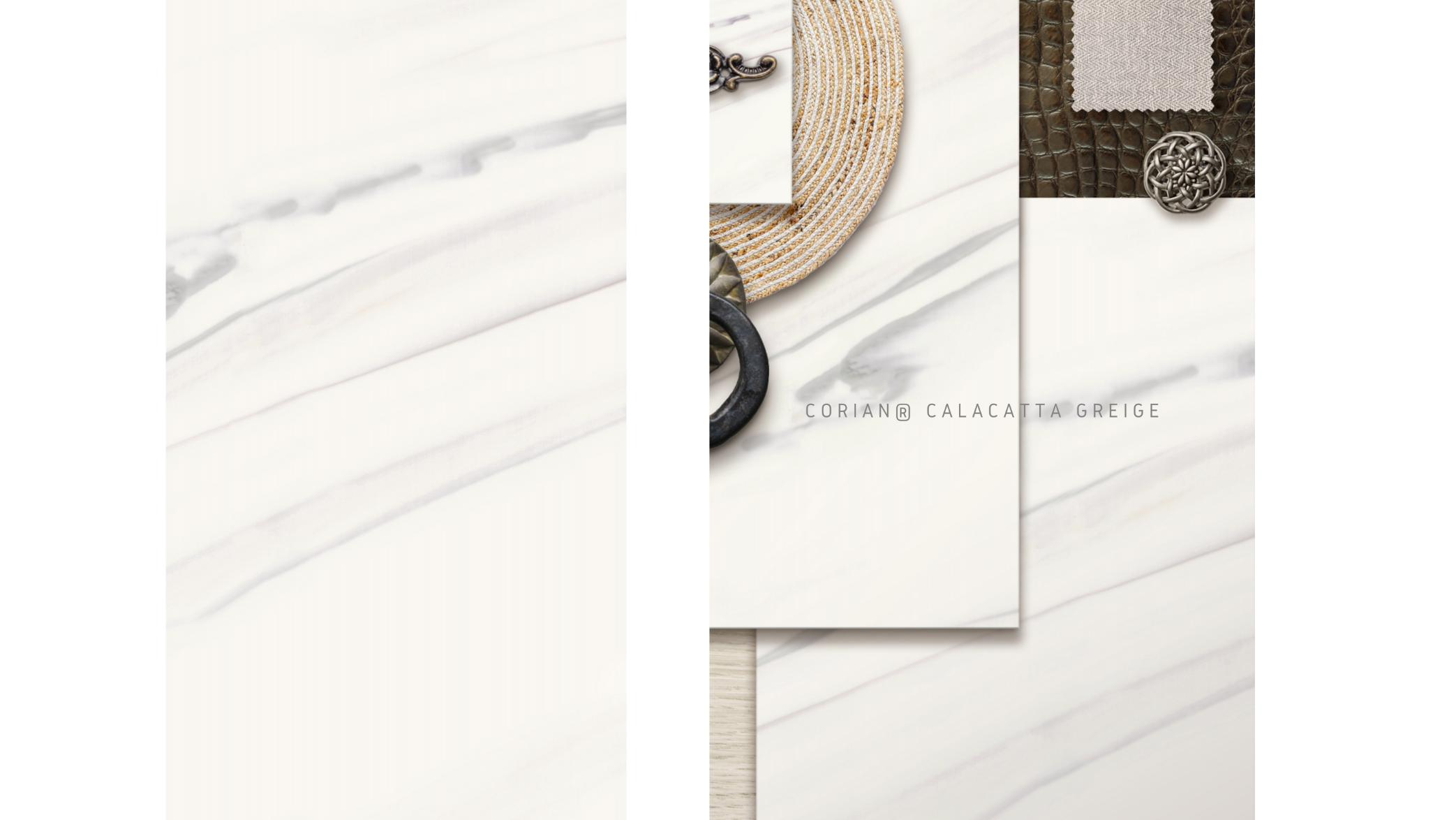 Corian® Calacatta Geige nowe kolory corian design premiera 2024 inspired by nature canvas kolekcje corian solid surface