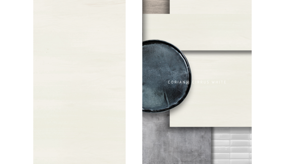 Corian® Cirrus White nowe kolory corian design premiera 2024 inspired by nature canvas kolekcje corian solid surface